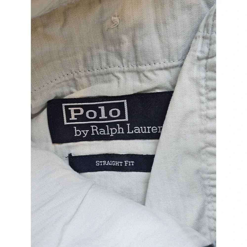 Polo Ralph Lauren Straight Fit Shorts Mens 32 Blue Chambray Denim Cotton